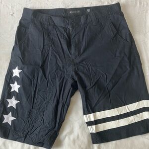 I.N.C International Concepts Cargo Short Men's Size 32 Black Stars Stripes